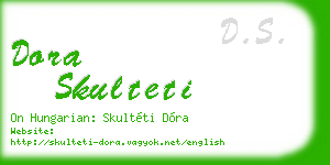 dora skulteti business card