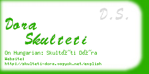 dora skulteti business card